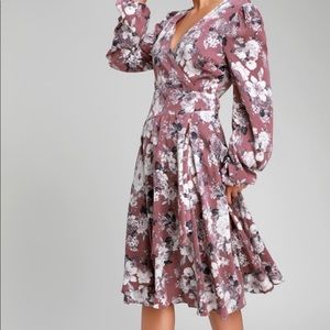 NWT Lulus Midi Moody Floral Dress